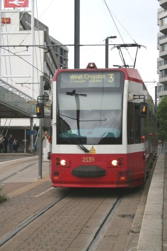 Croydon Tramlink tram 2539 at East Croydon stop