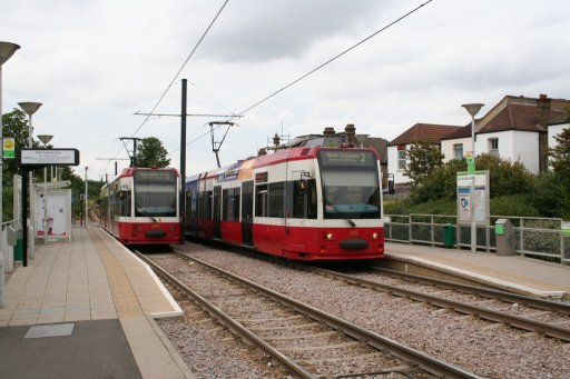 Croydon Tramlink tram 2551 at Addiscombe stop