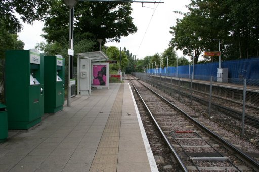Croydon Tramlink tram stop at Birkbeck