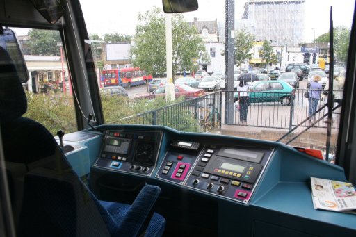 Croydon Tramlink tram cab at Beckenham Junction