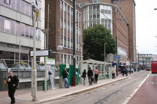 Croydon Tramlink tram stop at Wellesley Road