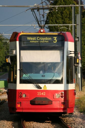 Croydon Tramlink tram 2542 at Addington Village