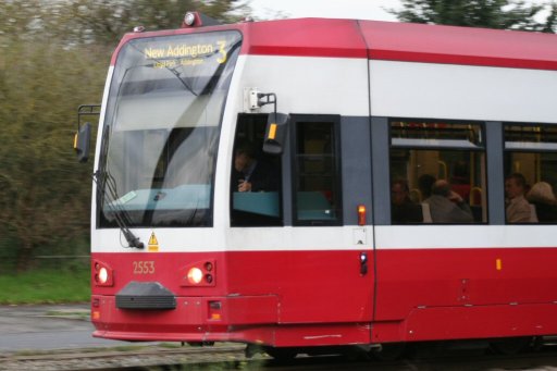 Croydon Tramlink tram 2553 at Kent Gate Way