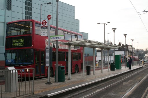 Croydon Tramlink tram stop at Centrale