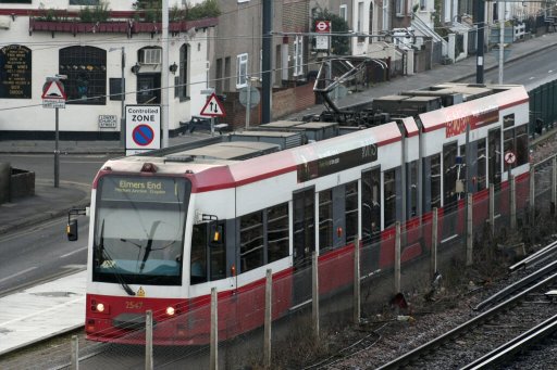 Croydon Tramlink tram 2547 at Waddon New Road