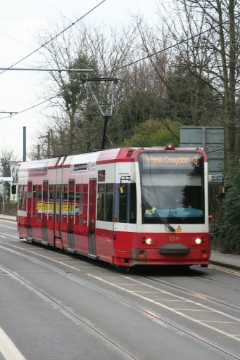 Croydon Tramlink tram 2541 at Addiscombe Road