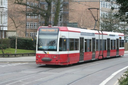 Croydon Tramlink tram 2541 at Addiscombe Road