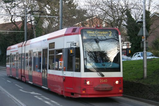 Croydon Tramlink tram 2540 at Addiscombe Road