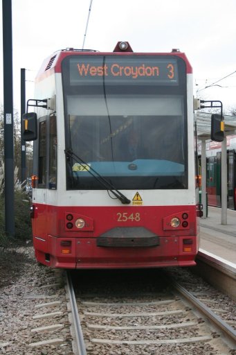 Croydon Tramlink tram 2548 at New Addington stop