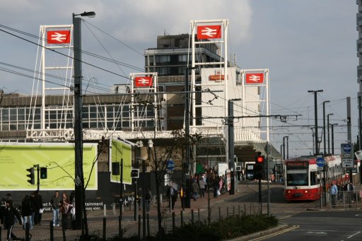 Croydon Tramlink tram stop at East Croydon