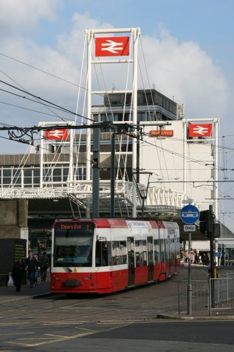 Croydon Tramlink tram 2533 at East Croydon stop