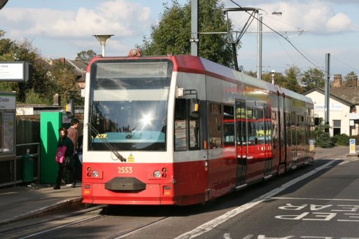 Croydon Tramlink tram 2553 at West Croydon stop