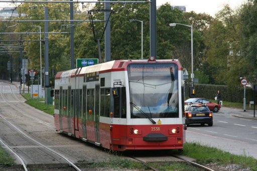 Croydon Tramlink tram 2538 at Addiscombe Road