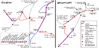 Railway and Tramlink routes