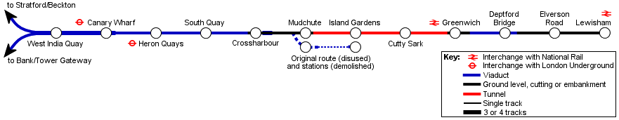 Map of Lewisham route