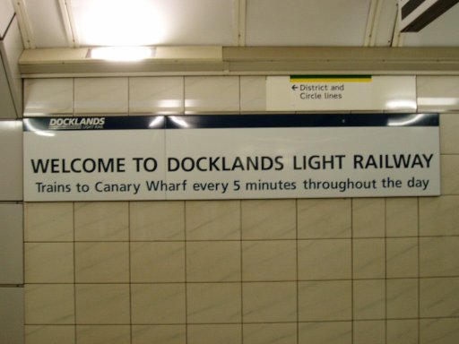 Docklands Light Railway station at Bank