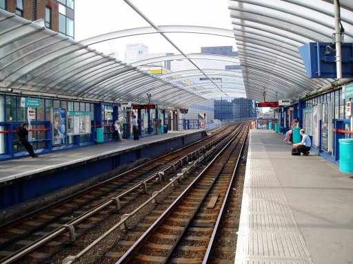 Docklands Light Railway station at Crossharbour