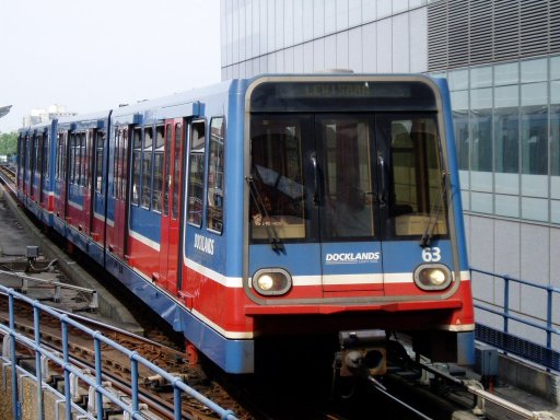 Docklands Light Railway unit 63 at Canary Wharf