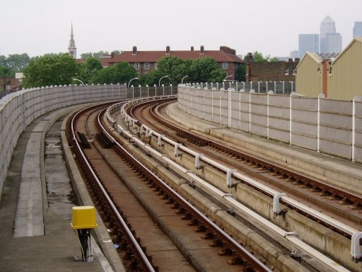 Docklands Light Railway Lewisham route at Deptford Bridge