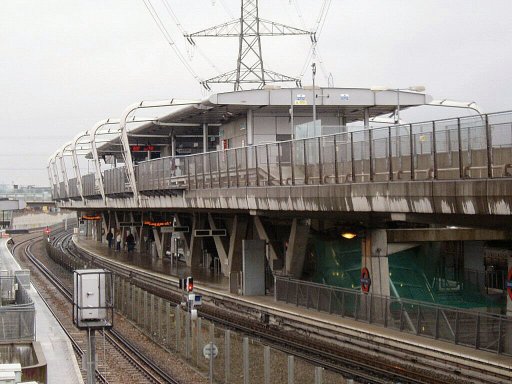 Docklands Light Railway station at Canning Town
