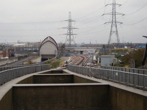 Docklands Light Railway Beckton route at Canning Town