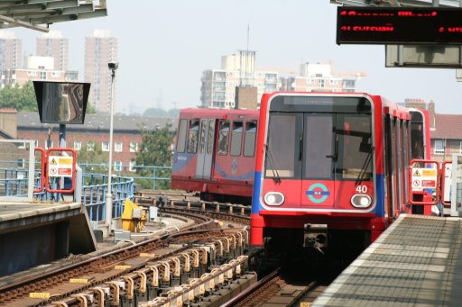 Docklands Light Railway unit 40 at West India Quay station