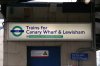 thumbnail picture of Docklands Light Railway sign at Stratford station