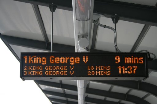 Docklands Light Railway Passenger Information Display