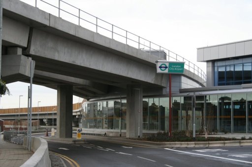 Docklands Light Railway station at London City Airport