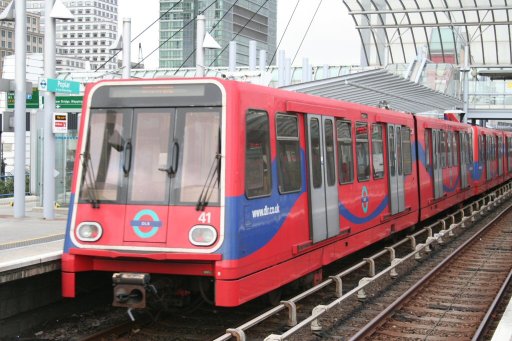 Docklands Light Railway unit 41 at Poplar station