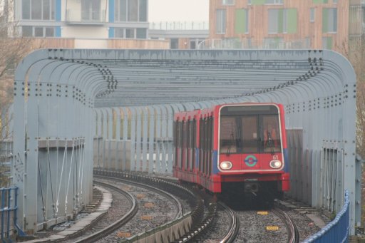 Docklands Light Railway unit 61 at near Westferry