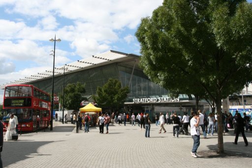 Docklands Light Railway station at Stratford