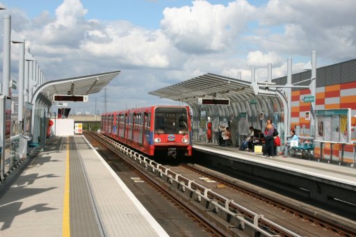 Docklands Light Railway unit 07 at Gallions Reach station