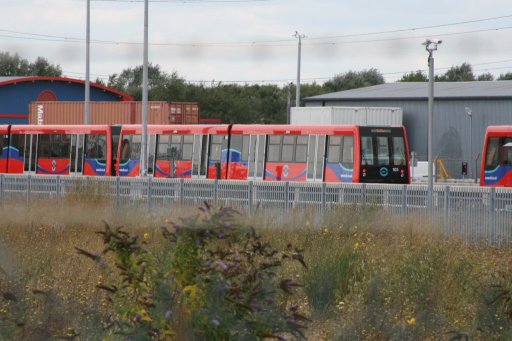 Docklands Light Railway unit 105 at Beckton depot