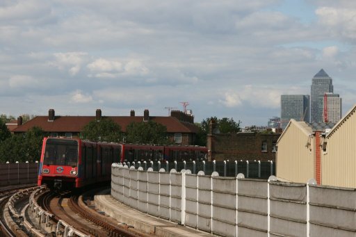 Docklands Light Railway unit 85 at Deptford Bridge