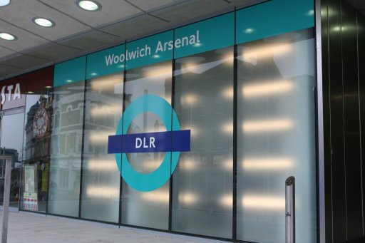 Docklands Light Railway station at Woolwich Arsenal