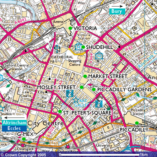 city centre OS map