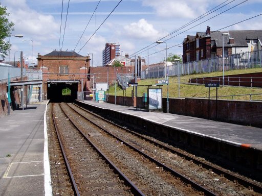 Metrolink stop at Trafford Bar