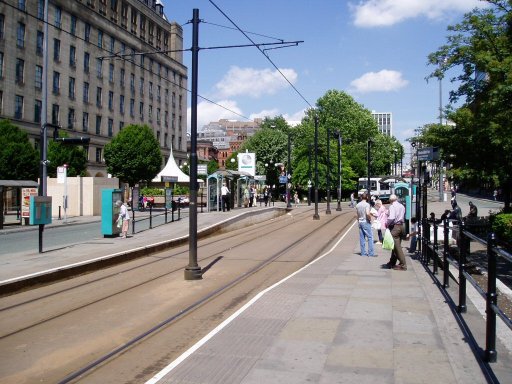 Metrolink stop at St. Peter's Square