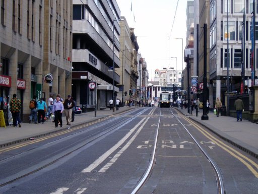 Metrolink City route at Mosley Street