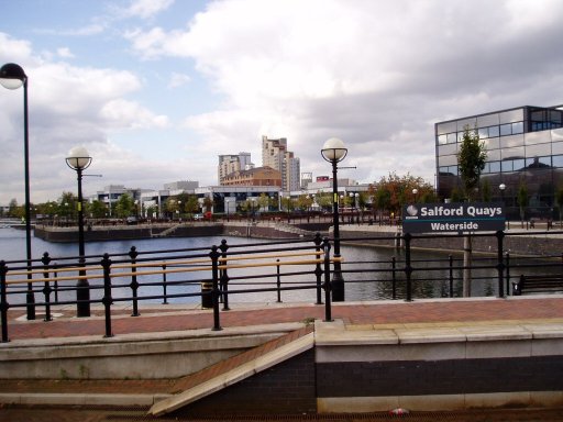 Metrolink stop at Salford Quays