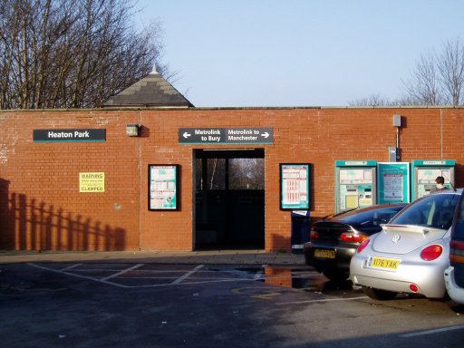 Metrolink stop at Heaton Park