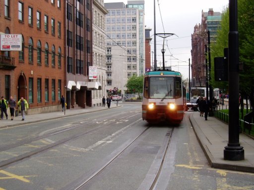 Metrolink tram 1003 at Mosley St.