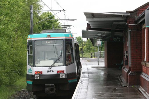 Metrolink tram 1013 at Besses o'th'Barn stop