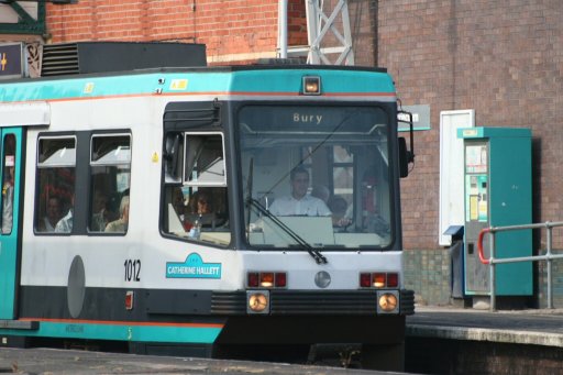 Metrolink tram 1012 at Altrincham stop