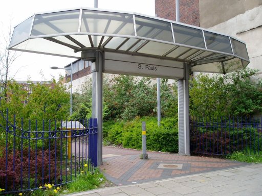 Midland Metro tram stop at St. Paul's