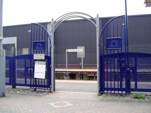 Midland Metro tram stop at Jewellery Quarter