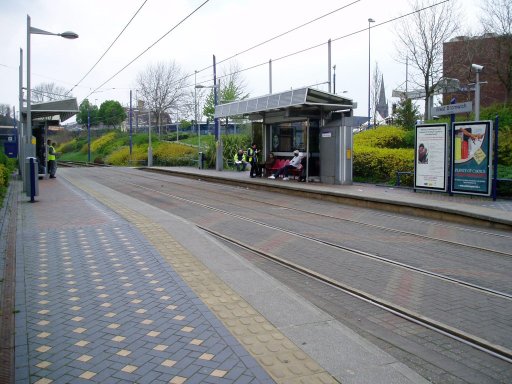 Midland Metro tram stop at West Bromwich Central