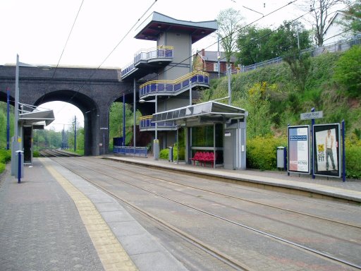 Midland Metro tram stop at Lodge Road, West Bromwich Town Hall