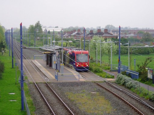 Midland Metro tram stop at Bradley Lane